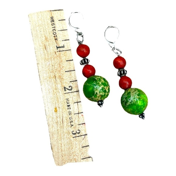 NWT WOMEN'S CERAMIC EARRINGS AND UNAKITE EARRINGS BUNDLE - Picture 5 of 5